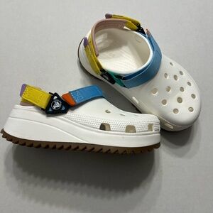 White Hiker Style Crocs